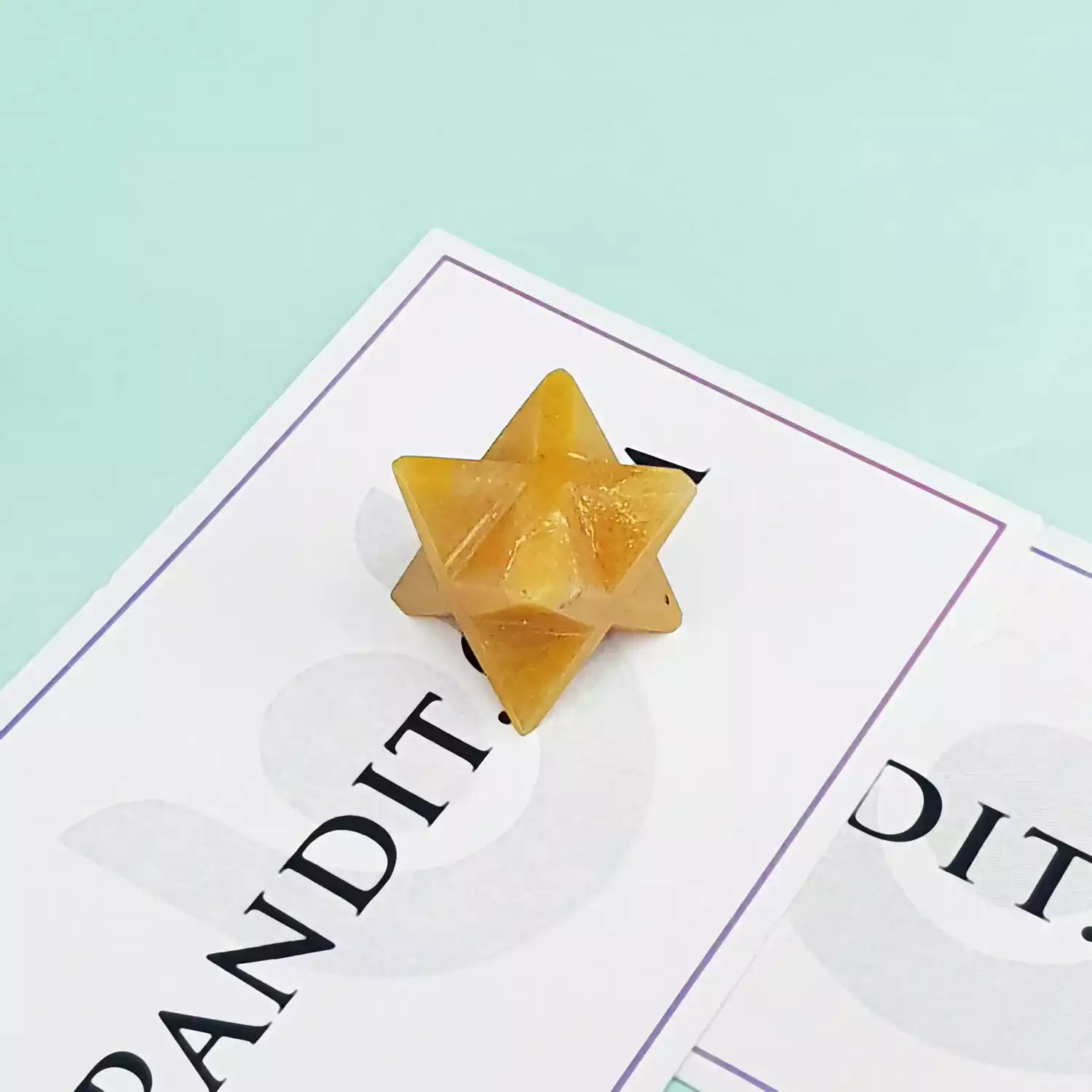 Yellow Aventurine Merkaba Star - For Growth & Manifestation - Image 3