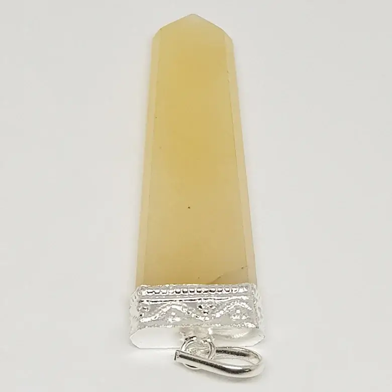 Yellow Aventurine Om Pencil Pendant - Image 7