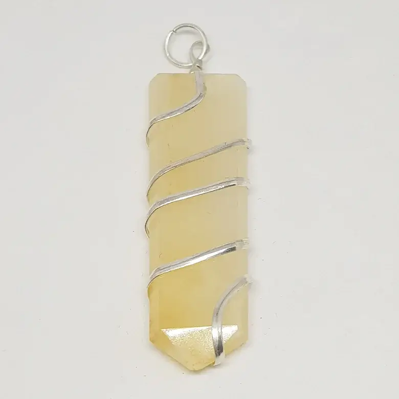 Yellow Aventurine Spiral Pencil Pendant - Image 7