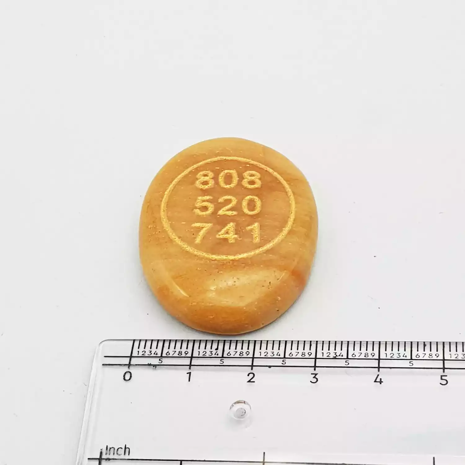 Yellow Aventurine Zibu Symbol Coin - Image 5