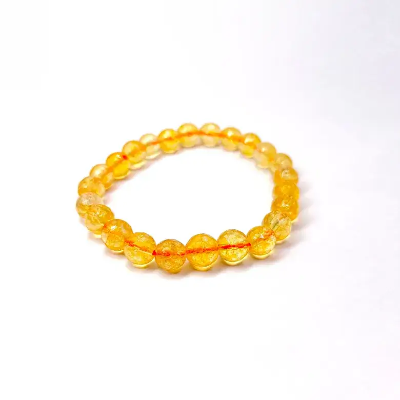 Yellow Citrine Diamond Cut Bracelet - For Continuous Growth - Image 7
