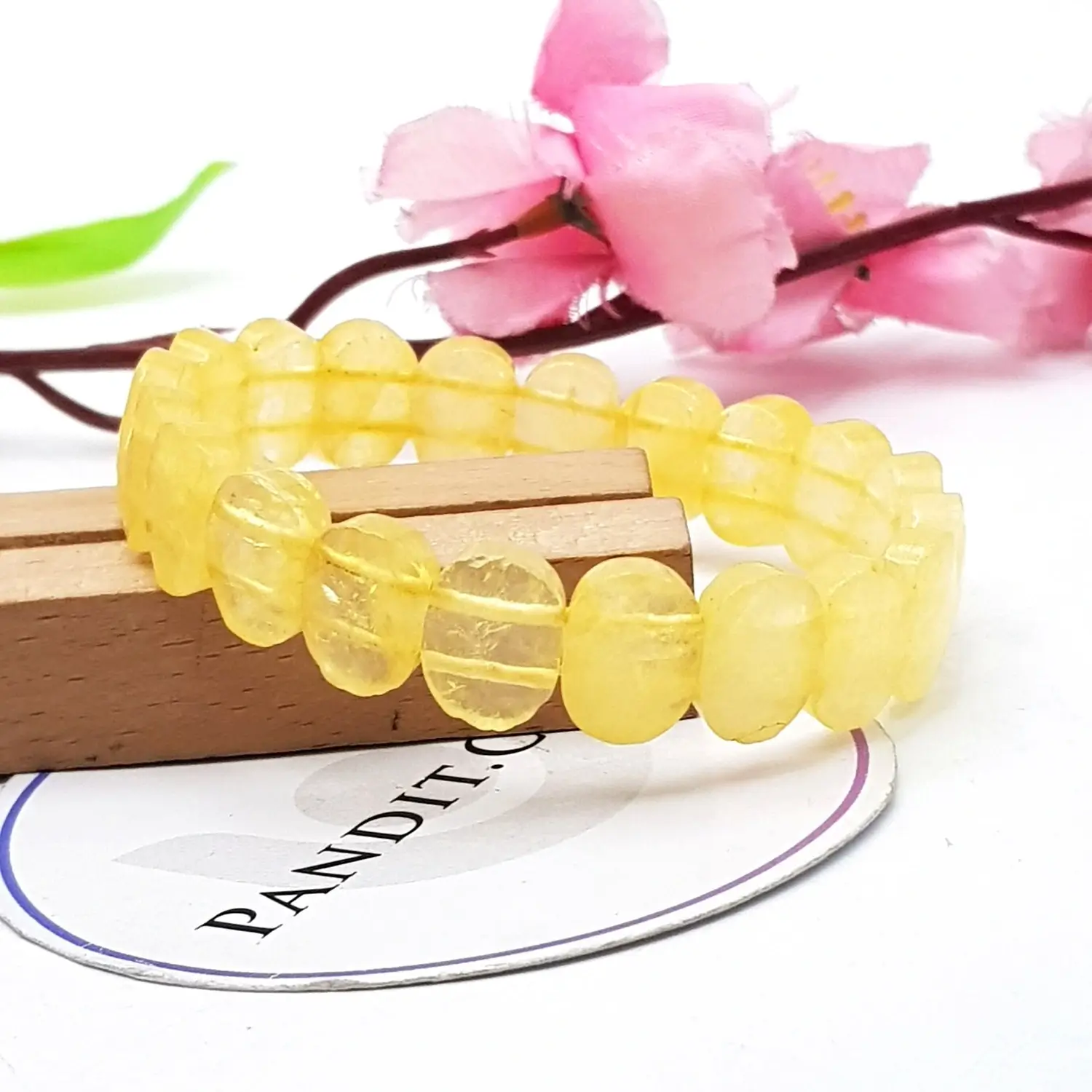 Yellow Citrine Oval Faceted Bracelet - Image 2