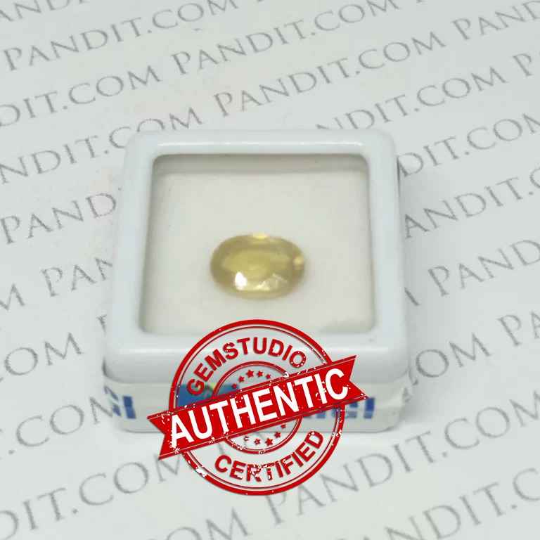 Yellow Sapphire Gemstone (Pukhraj Gemstone) - To Enhance Luck - Image 4